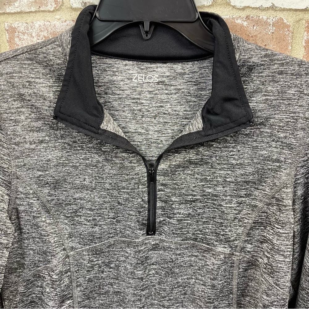 ZELOS Women’s Quarter Zip Athletic Pullover Size L Heathered Great Condition